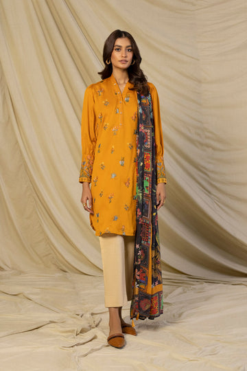 Sapphire 2PE CL22V12 7 1 2 Piece - Embroidered Cotton Satin Suit Winter Vol 1 RTW 2022 Online Shopping